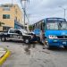 PATRULLA IMPACTA A UN AUTOBÚS, UNA MUJER LESIONADA