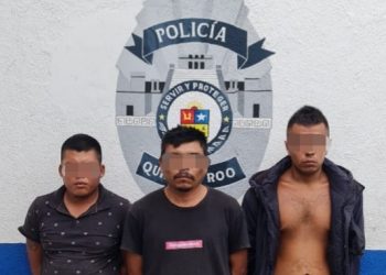 POLICÍA DE QUINTANA ROO ASEGURA A SUJETOS CON UN APROXIMADO DE 10 KILOS DE MARIGUANA EN TULUM