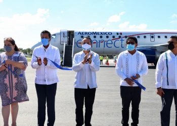 INAUGURAN NUEVO VUELO AEROMEXICO DE LA CDMX-CHETUMAL