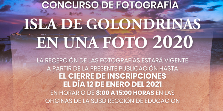 INVITA GOBIERNO DE PEDRO JOAQUÍN A ESTUDIANTES DE SECUNDARIA PARA PARTICIPAR EN EL CONCURSO “ISLA DE GOLONDRINAS EN UNA FOTO 2020”