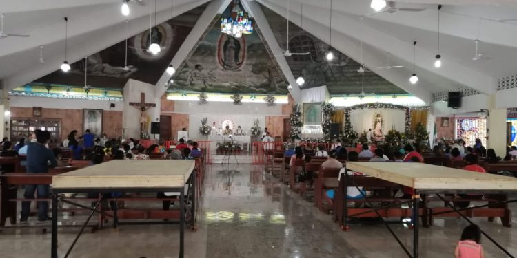 FELIGRESES RESPETARON MEDIDAS SANITARIAS Y NO HUBO AGLOMERACIONES PARA CELEBRAR A LA VIRGEN DE GUADALUPE