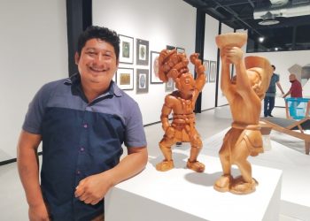 ESCULTOR MAYA DE TIHOSUCO (JO’TSUC) EXPONE SUS PRIMERAS PIEZAS DE ARTE