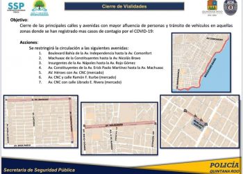 CIERRAN CALLES EN CHETUMAL COMO PREVENCIÓN ANTE EL COVID 19