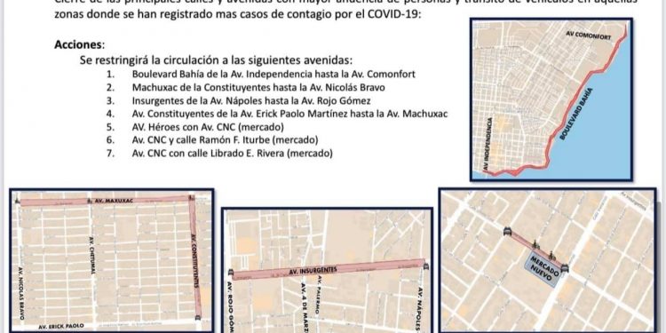 CIERRAN CALLES EN CHETUMAL COMO PREVENCIÓN ANTE EL COVID 19