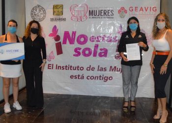 FIRMAN CONVENIO GOBIERNO DE LAURA BERISTAIN Y AMEXME PARA SUMAR ESPACIOS SEGUROS PARA LAS MUJERES