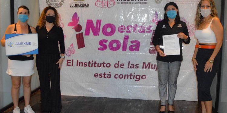FIRMAN CONVENIO GOBIERNO DE LAURA BERISTAIN Y AMEXME PARA SUMAR ESPACIOS SEGUROS PARA LAS MUJERES