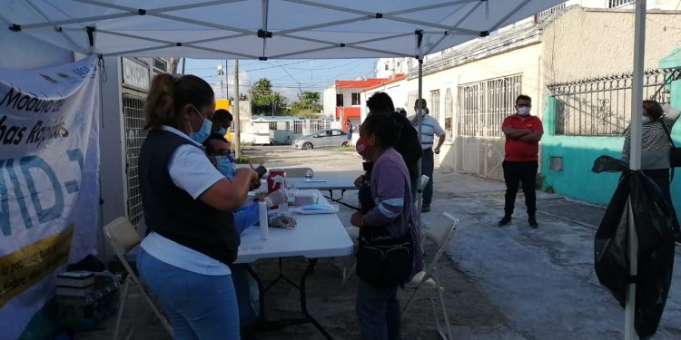 REGISTRAN BUENA RESPUESTA MÓDULOS DE PRUEBAS RÁPIDAS DE COVID-19, EN CANCÚN
