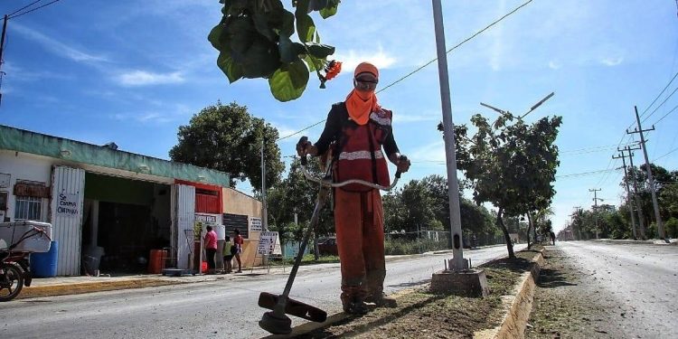 MANTIENE GOBIERNO MUNICIPAL TRABAJOS DE LIMPIEZA EN CALLES Y AVENIDAS DE RANCHO VIEJO