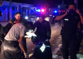 POLICÍA RECIBE MACHETAZO EN QUINTANA ROO