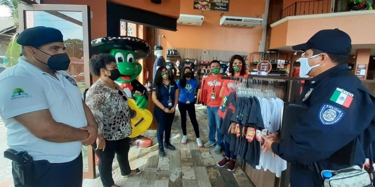 REALIZA PREVENCIÓN DEL DELITO, MARCHA EXPLORATORIA “VIVE NEGOCIO SEGURO”