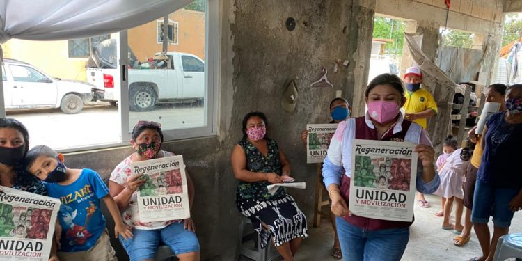 MILITANTES Y SIMPATIZANTES DE MORENA ARROPAN A SUSANA DZIB GONZÁLEZ