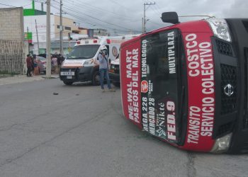 DEJA 7 LESIONADOS ACCIDENTE ENTRE VEHÍCULOS DE SERVICIO PÚBLICO