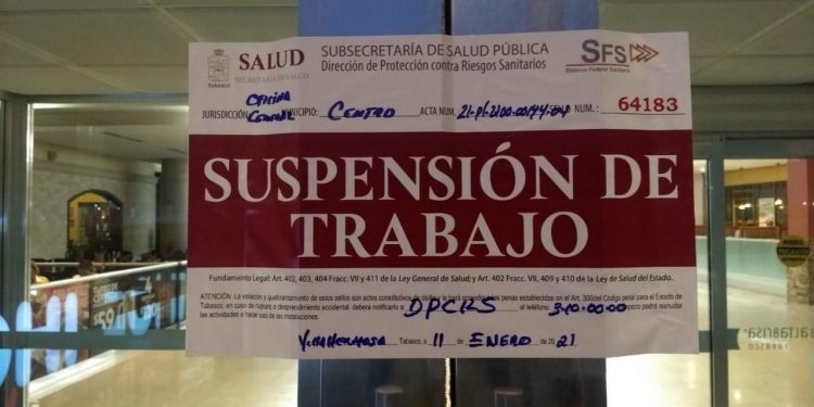 SUSPENDE SALUD ACTIVIDADES EN PLAZA ALTABRISA POR INCUMPLIR PROTOCOLOS SANITARIOS
