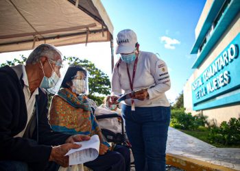 APOYA AYUNTAMIENTO A SECRETARÍA DE BIENESTAR Y ARMADA DE MEXICO PARA PROCESO DE VACUNACIÓN EN ISLA MUJERES