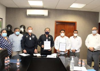SIGNAN CONVENIO SSPC Y COPARMEX TABASCO, EN BENEFICIO DE ECONOMÍA DE POLICÍAS