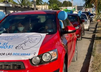 CATÓLICOS SE MANIFIESTAN CONTRA LA DESPENALIZACIÓN DEL ABORTO EN FELIPE CARRILLO PUERTO