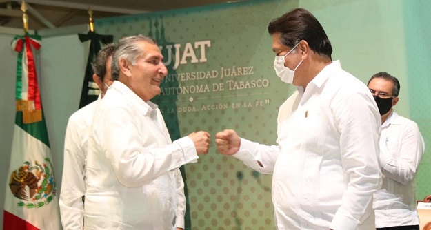 RECONOCE GOBERNADOR TRABAJO DE UJAT, PESE A PANDEMIA POR COVID-19