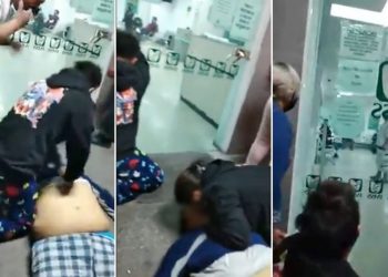 EN MEDIO DE SUPLICAS POR ATENCIÓN, HOMBRE FALLECE FRENTE A HOSPITAL DEL IMSS