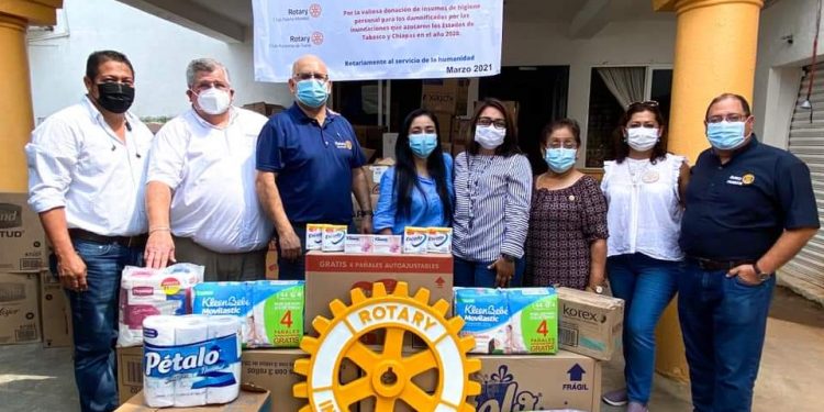 ROTARIOS DE CANCÚN LLEVAN AYUDA A TABASCO Y CHIAPAS