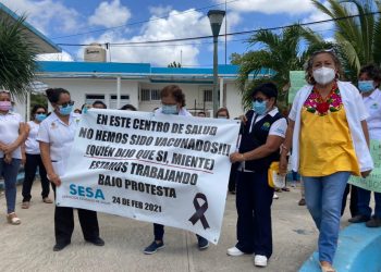 TRABAJADORES DE LA JURISDICCIÓN SANITARIA EXIGEN SER VACUNADOS CONTRA EL COVID-19