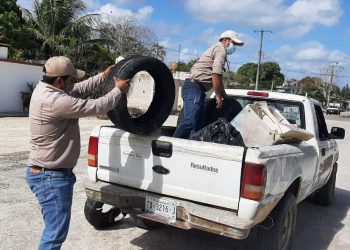 ELIMINAN CRIADEROS PARA COMBATIR EL DENGUE EN FELIPE CARRILLO PUERTO