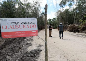 PROFEPA CLAUSURÓ CAMINO QUE CONSTRUÍA EL COMISARIADO EJIDAL DE JUAN SARABIA