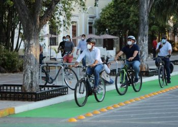 ENTREGAN MAURICIO VILA DOSAL Y EL ALCALDE RENÁN BARRERA CONCHA LOS TRABAJOS DE CICLOVÍA EN PASEO DE MONTEJO