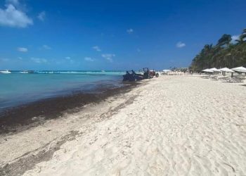 CONTINÚAN TRABAJOS PARA PRESERVAR PLAYAS DE ISLA MUJERES EN ÓPTIMAS CONDICIONES