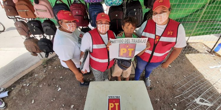 CAMINAN PETISTAS A FAVOR DE LA COALICIÓN «JUNTOS HACEMOS HISTORIA»