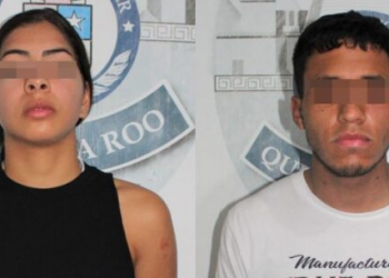 PAREJA ES DETENIDA POR PORTACIÓN DE ARMA BLANCA EN CANCÚN