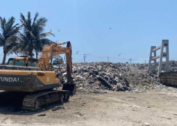 TRABAJOS DE SANEAMIENTO EN LA ESTACIÓN DE TRANSFERENCIA DE BASURA, ESTÁN EN STAND BY EN ISLA MUJERES