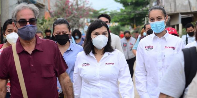 RECORRE YOLANDA OSUNA LA COLONIA VICENTE GUERRERO EN SU SEGUNDO DÍA DE CAMPAÑA