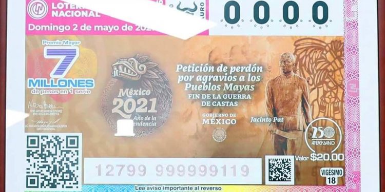 CARLOS JOAQUÍN PRESENTA EL NUEVO BILLETE DE LOTERÍA NACIONAL.