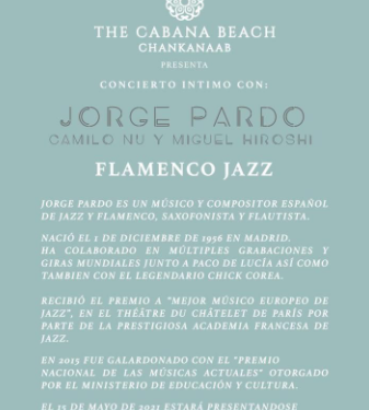 EL JAZZ REGRESA A COZUMEL CON EL CONCIERTO INTERNACIONAL DE JORGE PARDO