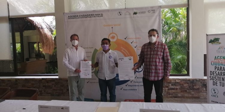 FIRMAN CINCO DE SEIS CANDIDATOS LA AGENDA CIUDADANA PARA EL DESARROLLO SUSTENTABLE DE TULUM