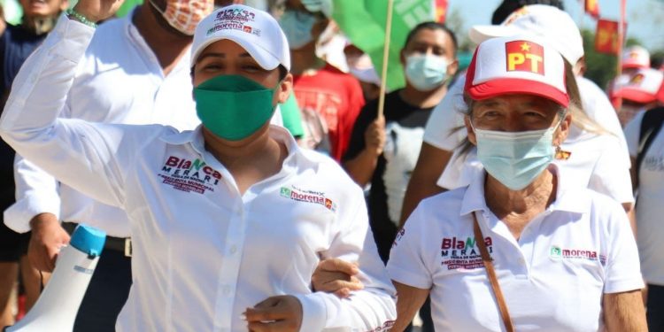 CRECIENTE RESPALDO A BLANCA MERARI EN PUERTO MORELOS Y LEONA VICARIO