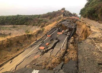 COLAPSA TRAMO DE AUTOPISTA SIGLO XXI EN MICHOACÁN
