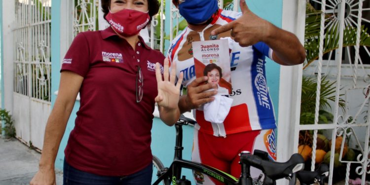 JUANITA ALONSO OFRECE UN GOBIERNO RESPONSABLE A LOS HABITANTES DE LA COLONIA FLORES MAGÓN