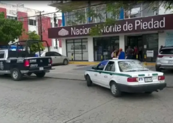 GUARDIA EVITA QUE HOMBRES ARMADOS ASALTEN MONTE DE PIEDAD DE CANCÚN