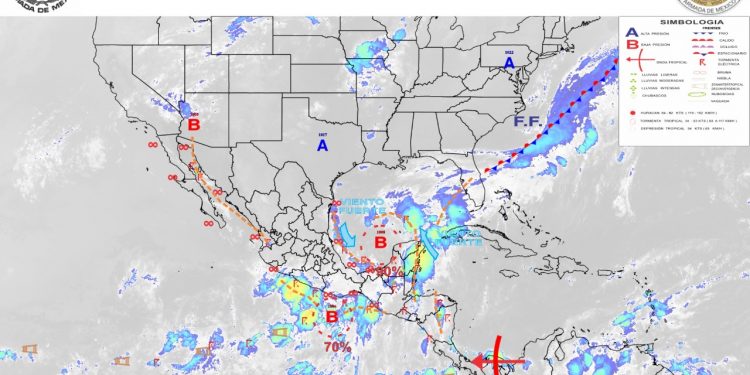 MARINA DIFUNDE INFORMACIÓN METEOROLÓGICA EN APOYO A LA CONTENCIÓN DEL SARGAZO EN EL CARIBE MEXICANO