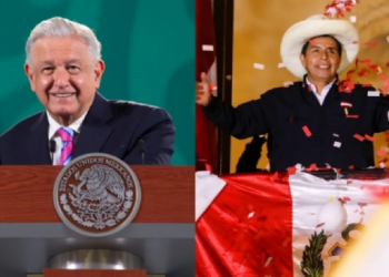 AMLO MANDA «ABRAZO SOLIDARIO» A PEDRO CASTILLO TRAS TRIUNFO EN PERÚ