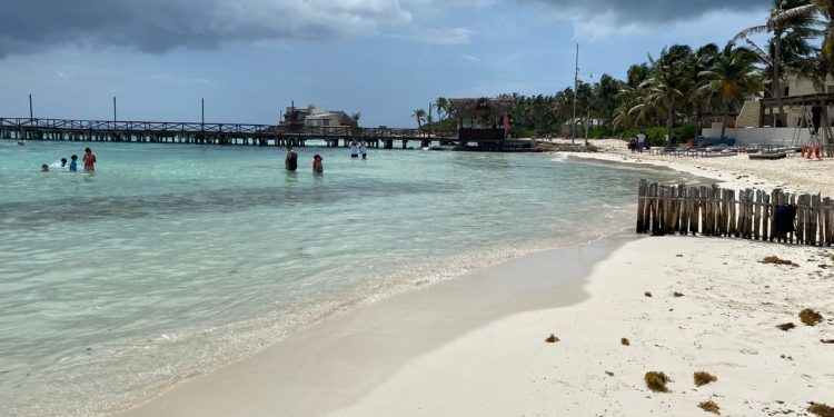 MANTIENEN EN ISLA MUJERES TRABAJOS DE LIMPIEZA DE PLAYAS