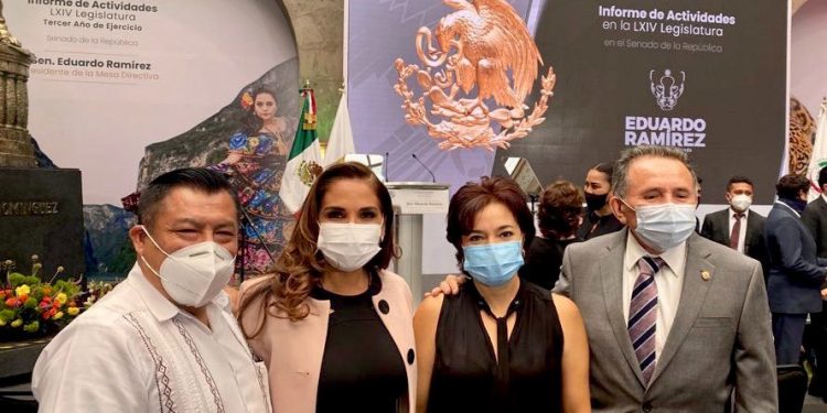 ACOMPAÑA MARCIANO DZUL A INFORME DEL PRESIDENTE DE LA MESA DEL SENADO