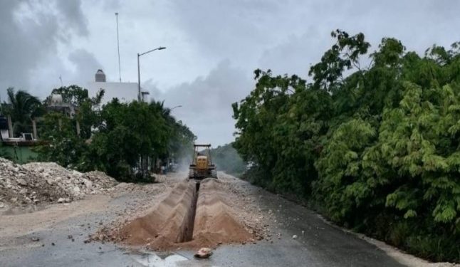 AVANZAN LAS OBRAS DE SERVICIOS PÚBLICOS EN LA COLONIA XUL KAA DE TULUM
