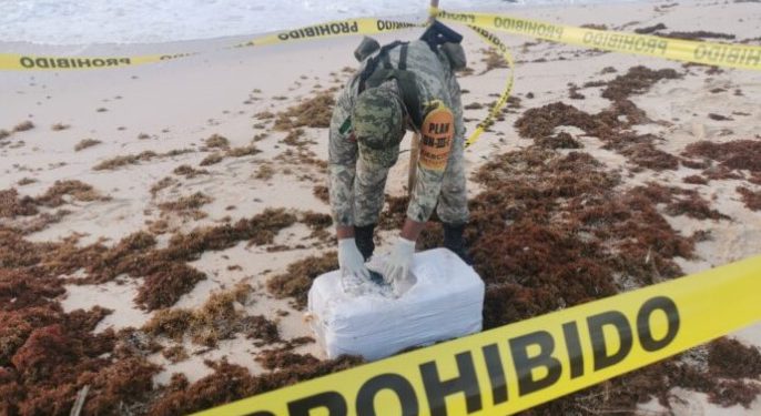 RECALA COSTAL CON 30 PAQUETES CON COCAÍNA EN COZUMEL