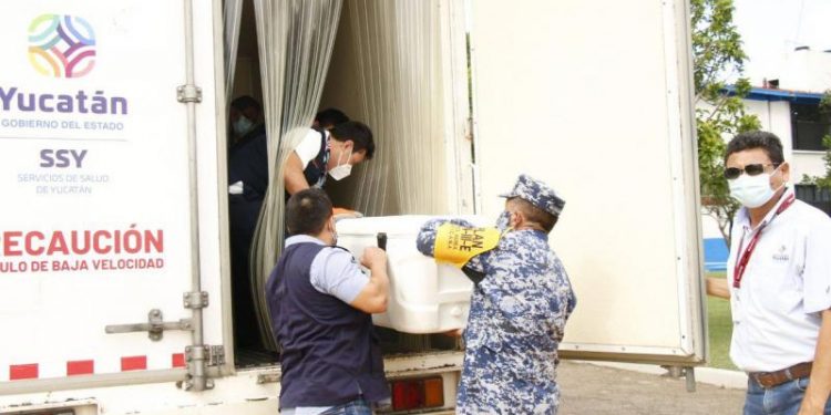 LLEGAN 134 MIL VACUNAS CONTRA EL CORONAVIRUS A YUCATÁN