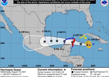 GRACE SE INTENSIFICA A HURACÁN CATEGORÍA 1