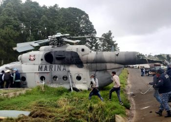 HELICÓPTERO DE LA MARINA SE DESPLOMA EN HIDALGO