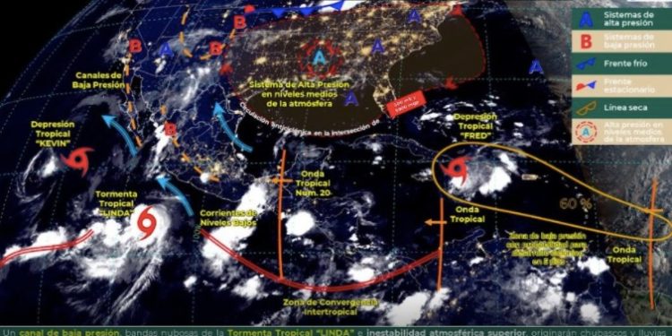 SE DEGRADA ‘FRED’ A TORMENTA TROPICAL Y ANTICIPAN JUEVES DE CALOR