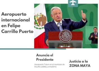 CONGRATULA A MARY HERNÁNDEZ ANUNCIO DE AEROPUERTO PARA FELIPE CARRILLO PUERTO